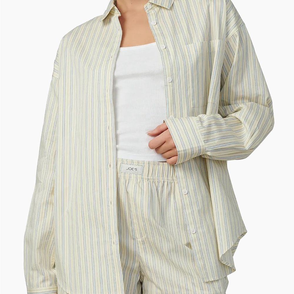 Joe's The Boyfriend Button Down Shirt in Anise Flower Varig